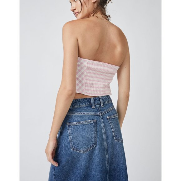 FREE POPLE Leilani Tube / Pink Gingham - Picture 5 of 6